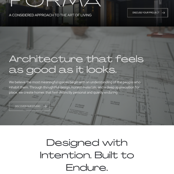 Atelier Forma — Concept Website Design