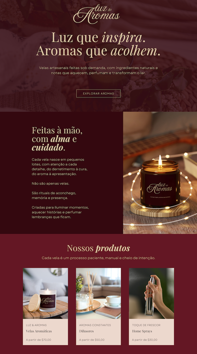 Luz & Aromas — A Beautiful Beginning for a New Brand