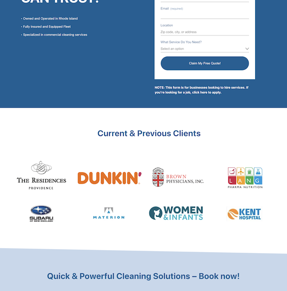 FPS Cleaning Services — A Website Built for Growth