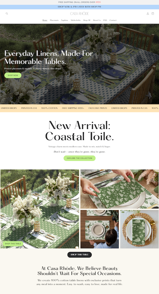 Casa Rhōde — An Editorial E-Commerce Experience